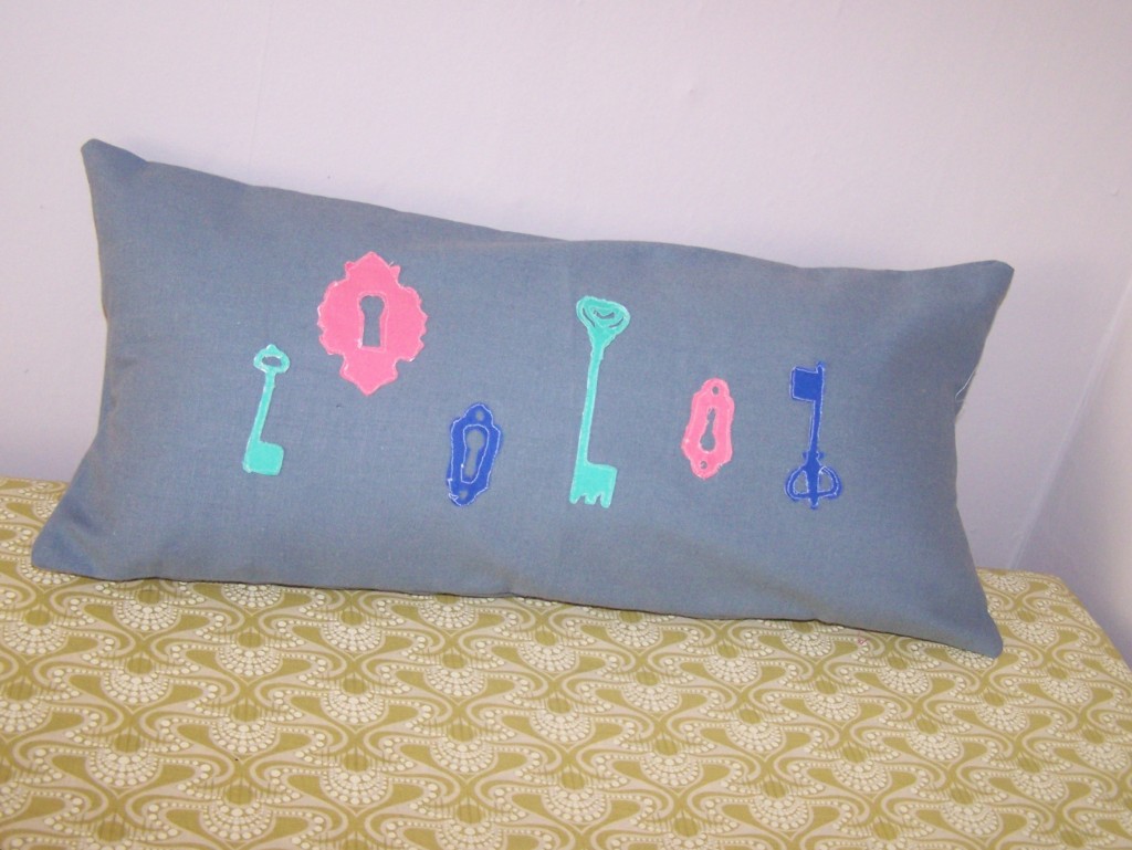 Antique keys pillow