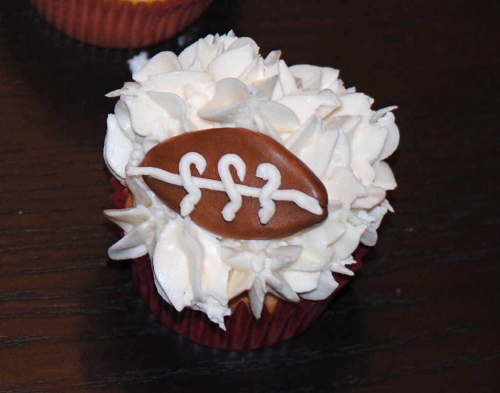 Football cupcake Football cupcake
