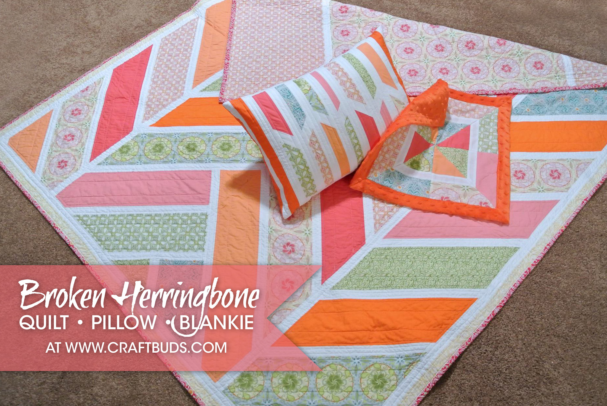 Broken Herringbone Quilt Craft Buds